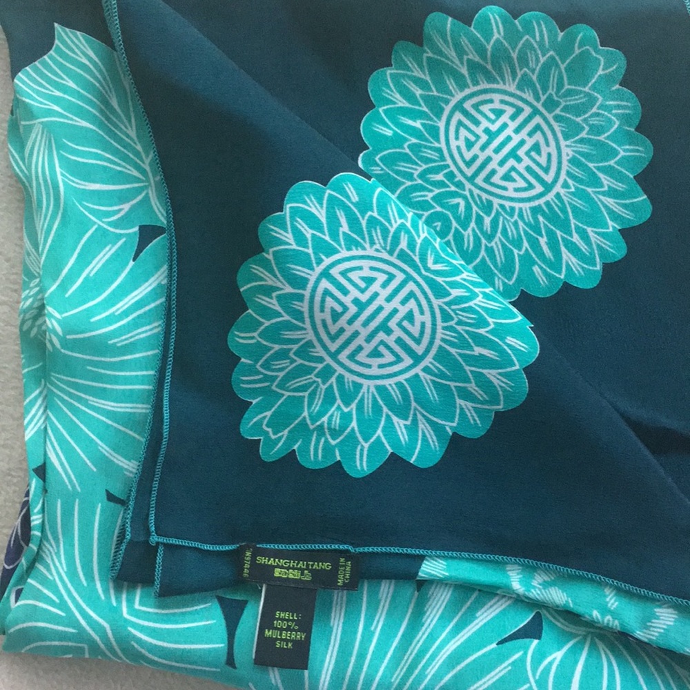 Shanghai Tang mulberry silk square scarf